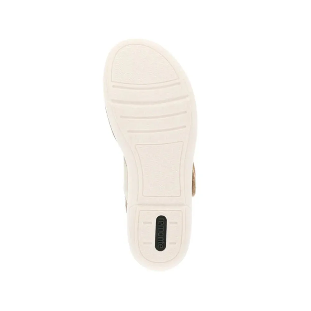 REMONTE BIG BUCKLE COMFORT SANDAL LIGHT METALLIC - WOMENS