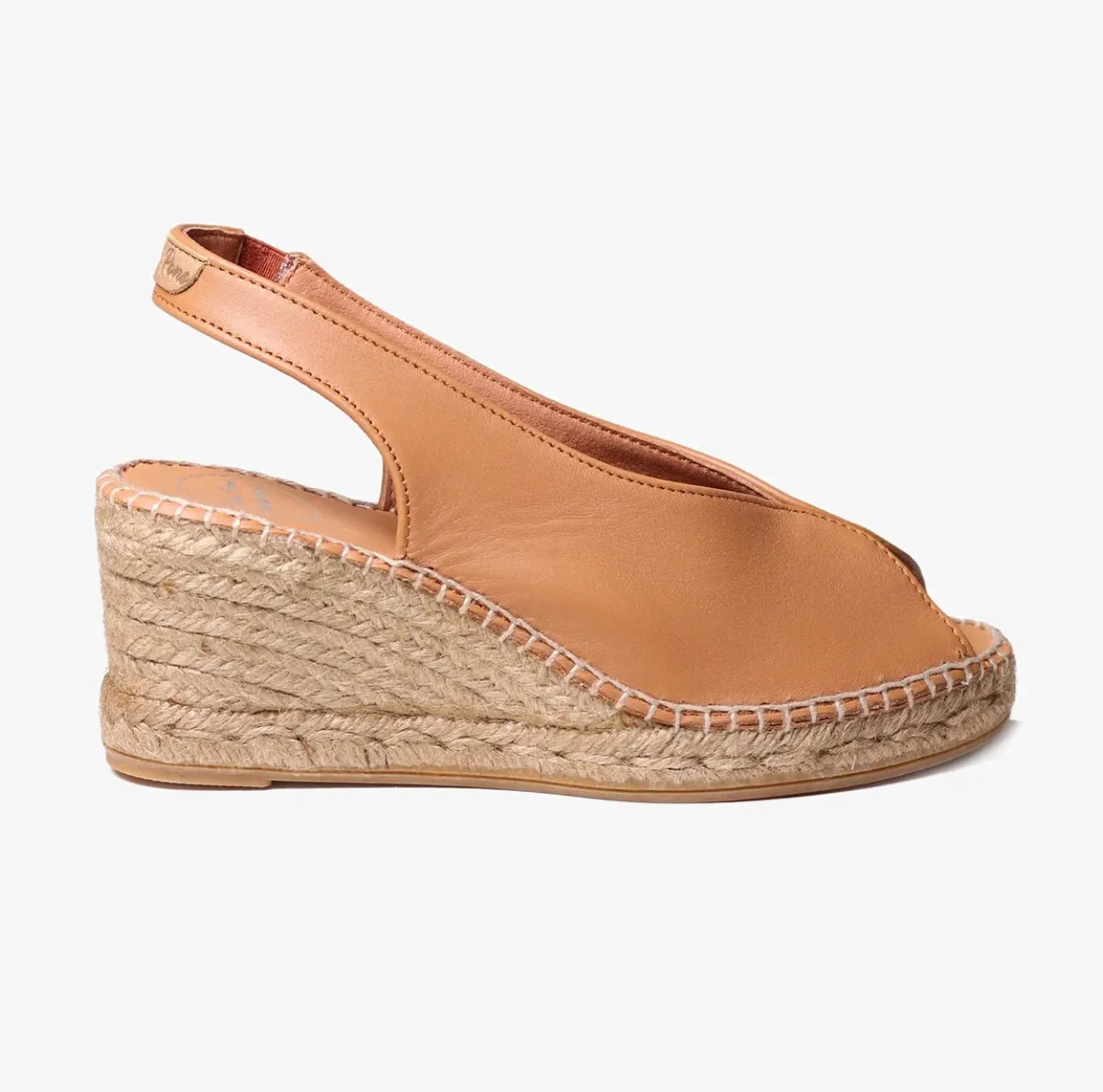 Sling Back Espadrille Wedge - Tan