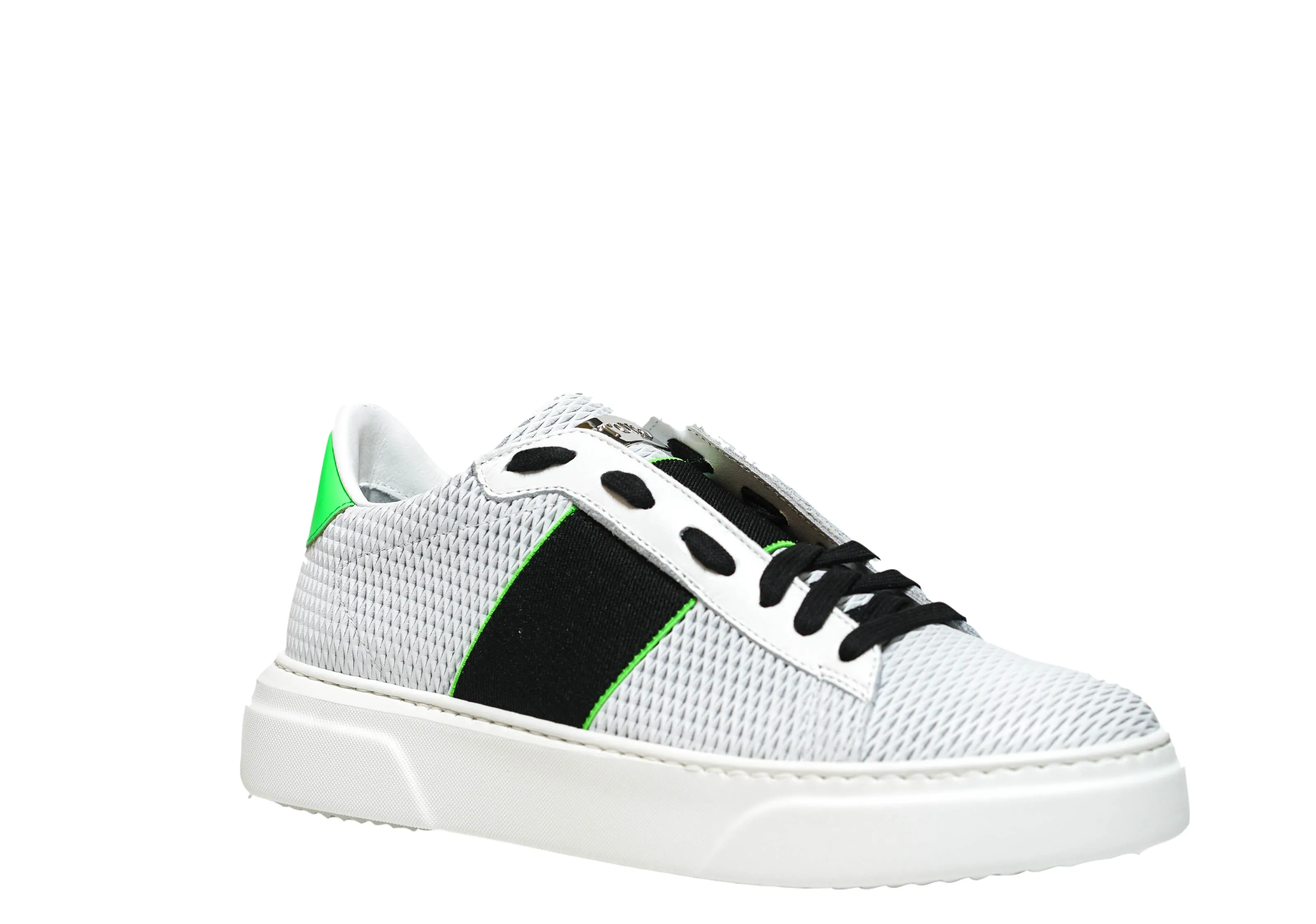 Stokton Men's White & Lime Sneaker 650 U SS20