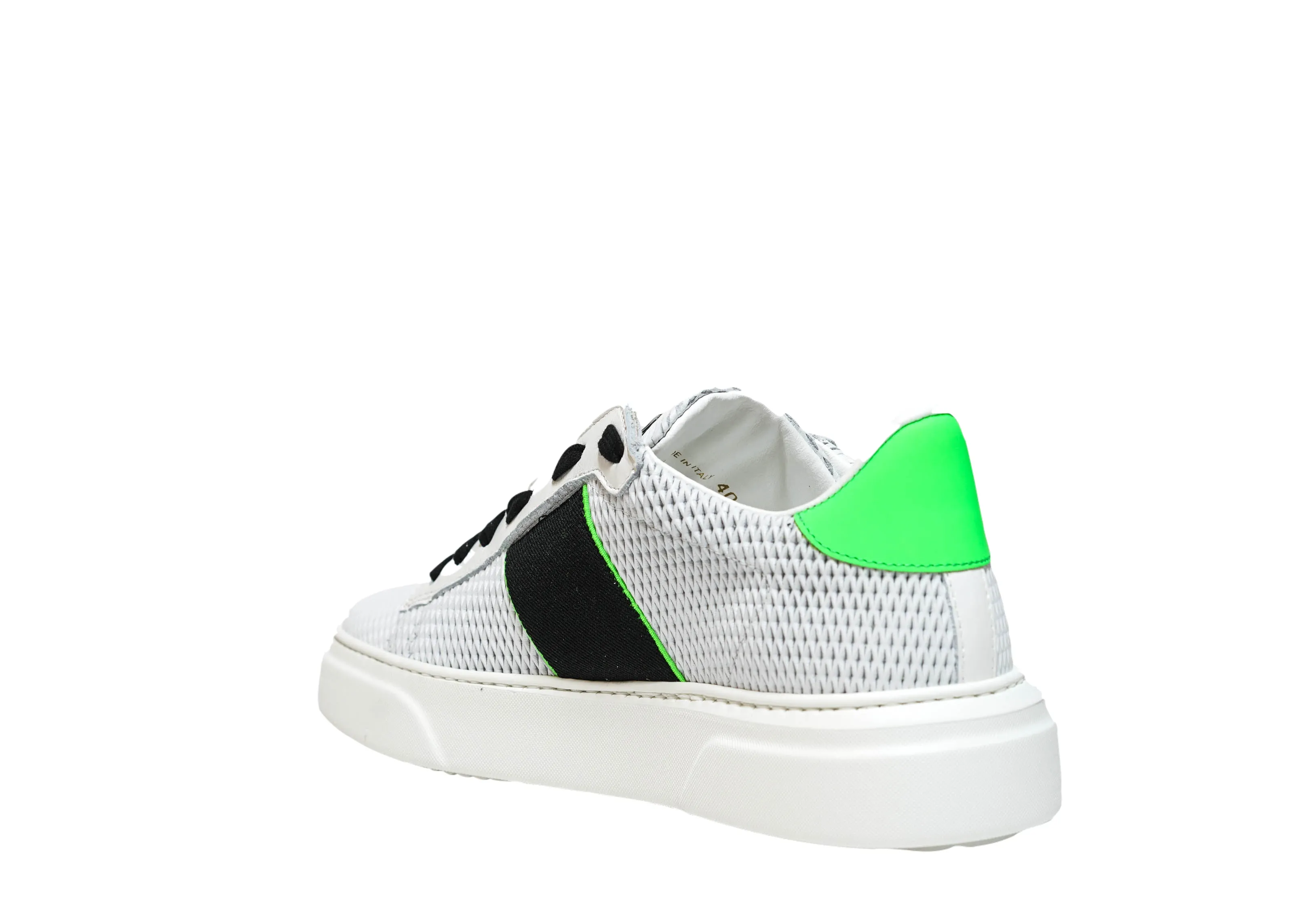 Stokton Men's White & Lime Sneaker 650 U SS20