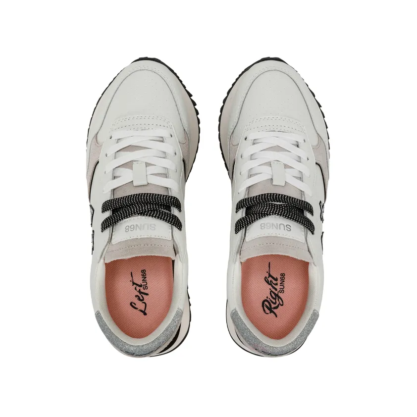 Sun68 scarpa sneakers da donna Big Ally Z34207 31 bianco panna