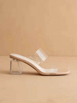 The Emery | Clear Transparent Strap Heel