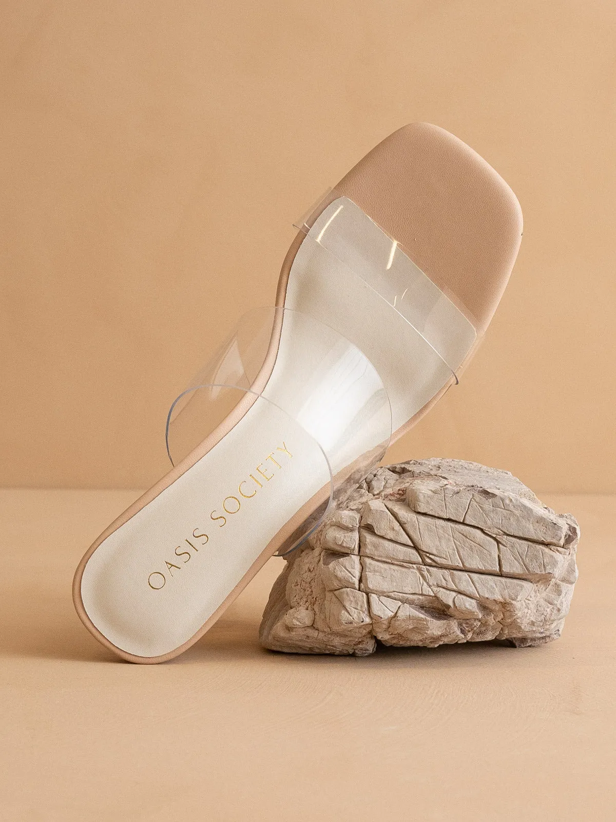 The Emery | Clear Transparent Strap Heel