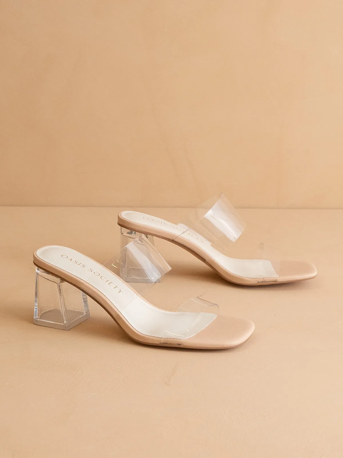 The Emery | Clear Transparent Strap Heel