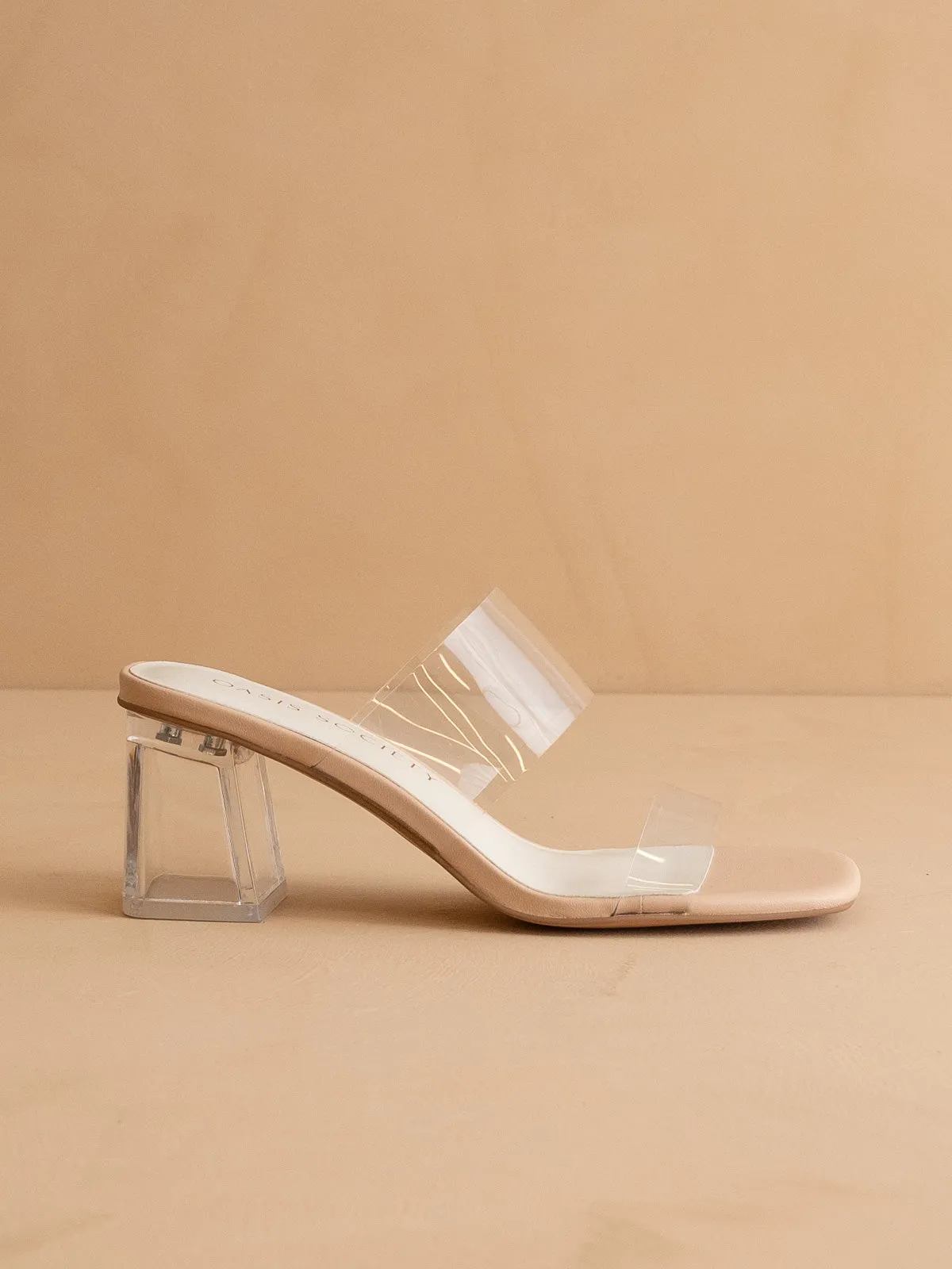 The Emery | Clear Transparent Strap Heel