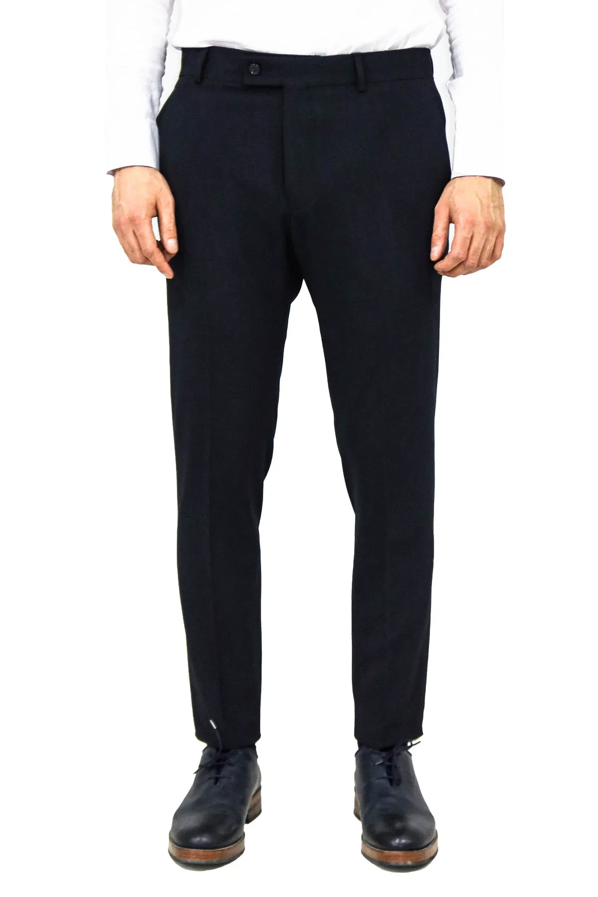 WSS Plain Navy Blue Men Dress Pants  - Singen