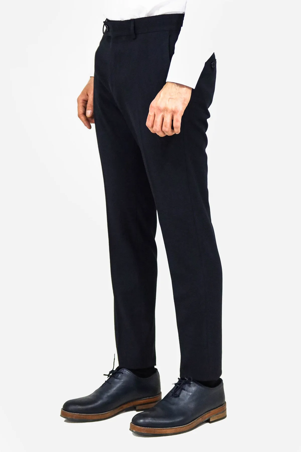 WSS Plain Navy Blue Men Dress Pants  - Singen