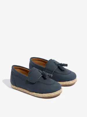 Yellow Navy Tassel-Detail Shoes